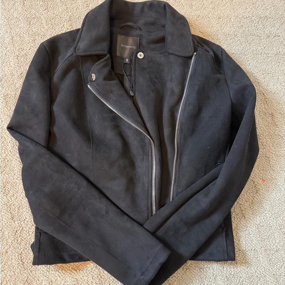 Dynamite Women's Black faux suede jacket